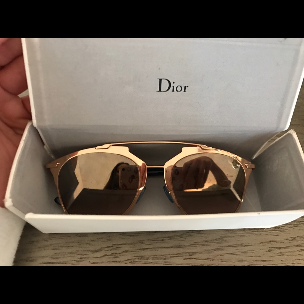 Dior reflected/s copper gold/Blue sunglasses 52mm